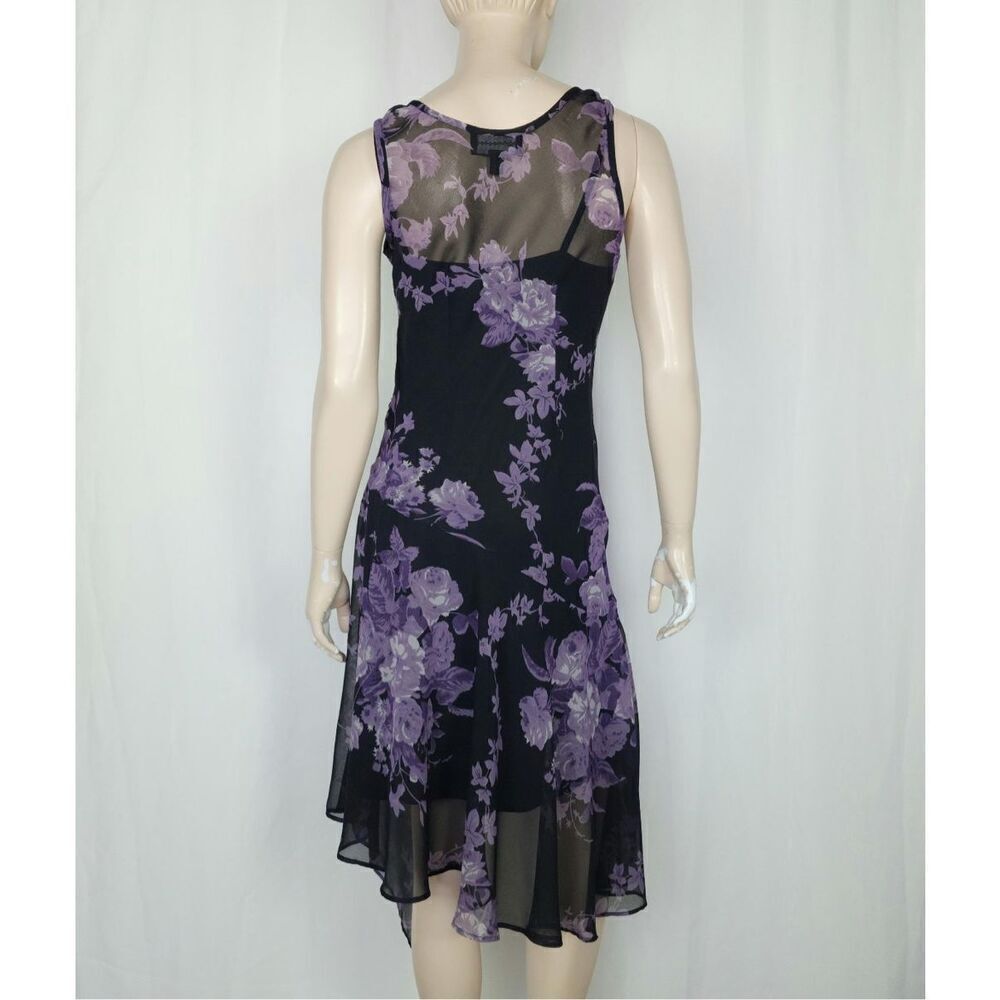 Vintage floral chiffon dress